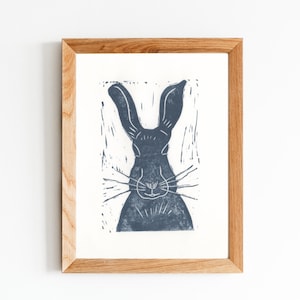 Wild Hare Lino Print