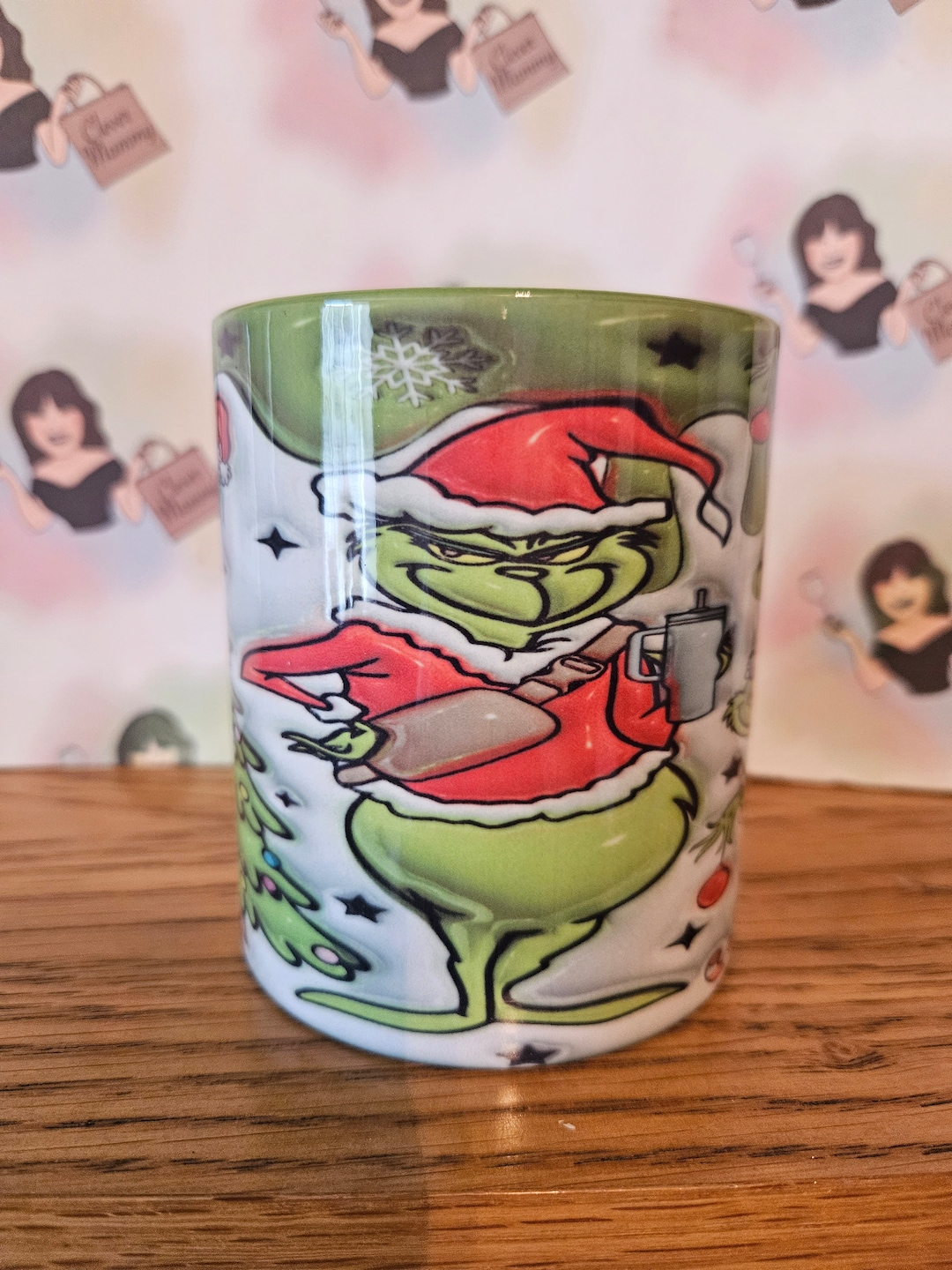 The Grinch Mug Christmas Mug Grinch Mug Green Mug 3d Mug Etsy