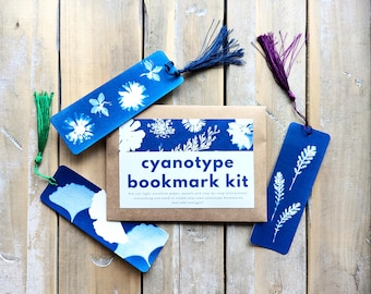 DIY Cyanotype Bookmark Kit: Sun Print Gift for Readers (Canada Post Regular Parcel)