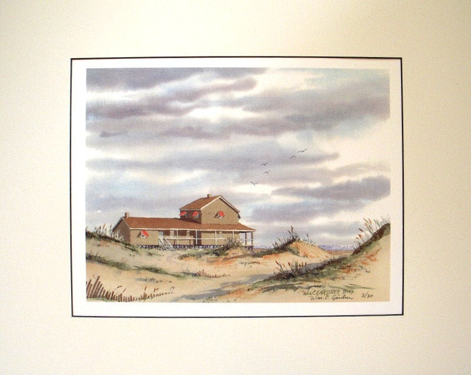 Nags Head North Carolina Outer Banks Watercolor Print Etsy