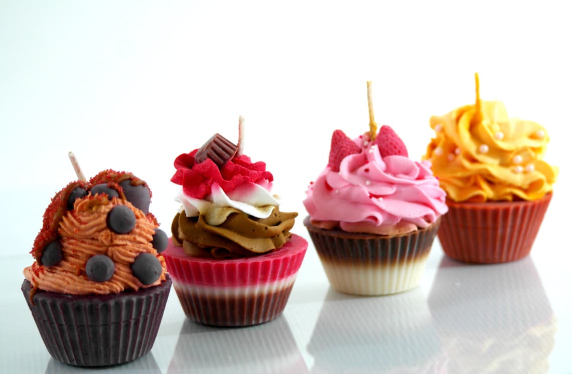 Scented Soy Cupcake Candles Variety Scented Whipped Etsy