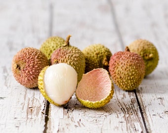 Lychees: 8x10 photographie de la nourriture fine art