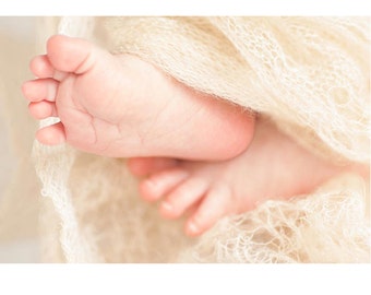 Newborn Baby Feet: 8x12 fine art photography.