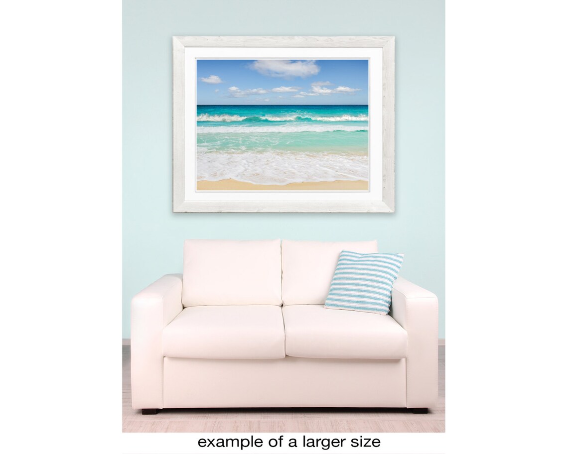 8x10 Caribbean Sea Ocean Photography Print, Turquoise Wave Photography ...