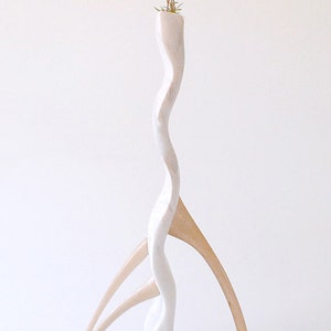 Original Art White Marble Art Vase Abstract Marble Sculpture Vase White Elegant Marble Vase Modern Marble Planter African Marble Vase Decor