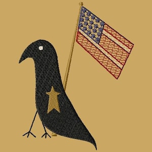 WE037 - Crow with Flag 4x4