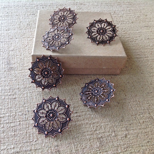 Push Pins Ornate Fancy Copper Cork Message Board Thumb Tacks