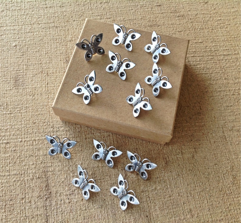 Push Pins Silver Butterfly Thumb Tacks Etsy