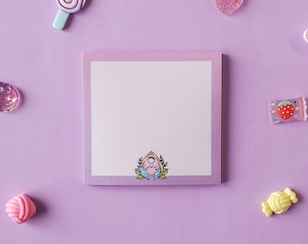 Crystal Planchette Sticky Notes | Cute Stationery | Pastel Witchy Spooky Post-It Notes