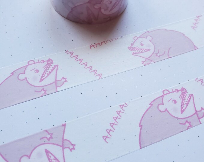 Screaming Possum Feral Washi Tape | Funny Cute Washi Tape | Packaging Journaling Tape