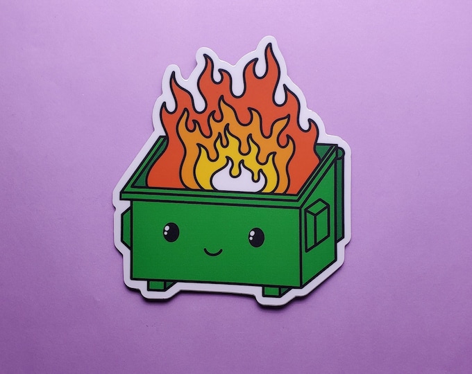 Green Dumpster Fire Magnet
