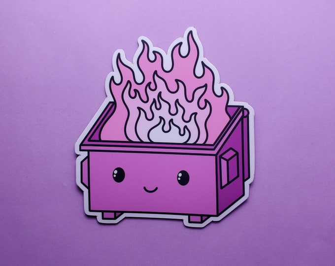 Purple Dumpster Fire Magnet