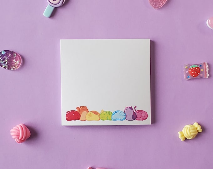 Jellybean Cat Sticky Notes | Cute Cat Stationery - Etsy