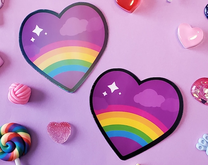 Rainbow Heart Sticker