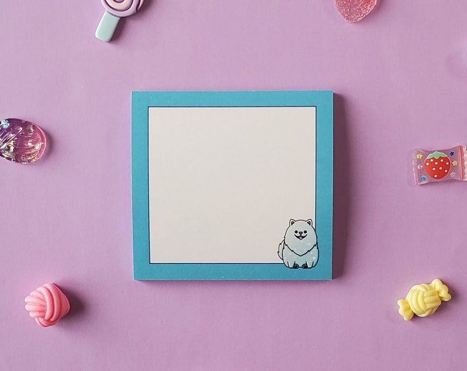 Blue Pomeranian Sticky Notes