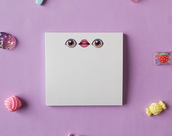 Eye Mouth Eye Sticky Notes | Funny Stationery