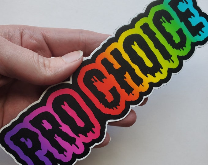 Pro Choice Magnet | Large Colorful Rainbow Magnet, Pro Roe, Women's Rights