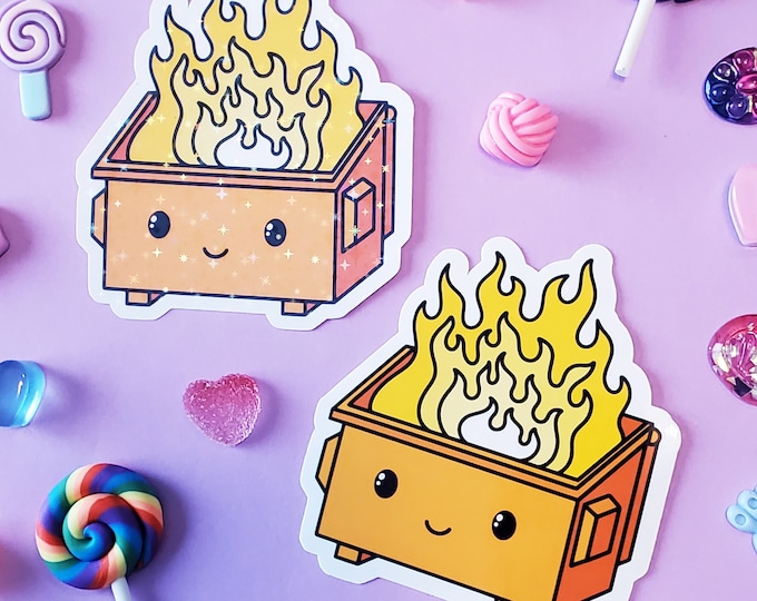 Orange Dumpster Fire Sticker