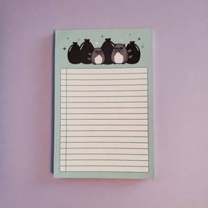 Raccoon Garbage Notepad | Cute Raccoon Trash To Do List