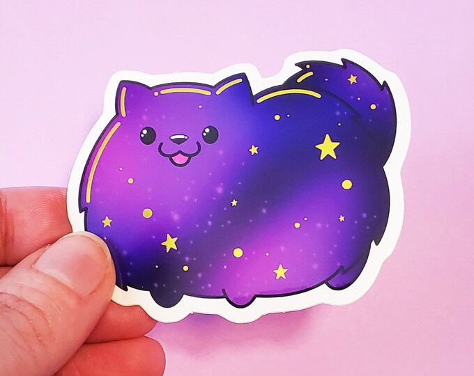 Space Galaxy Pomeranian Sticker