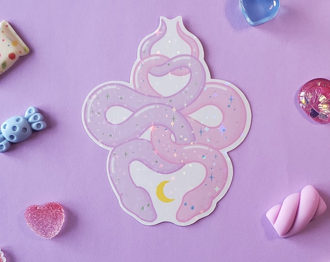 Pastel Goth Witchy Snake Sticker