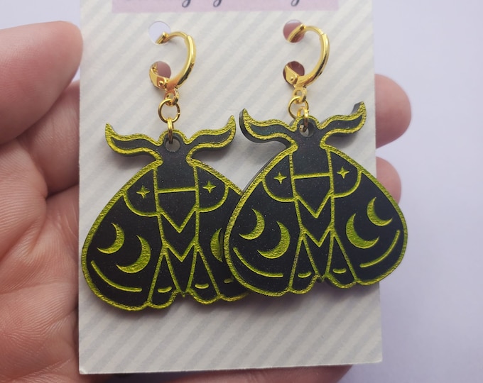 Spooky Cute Moth Earrings | Handmade | Cottagecore Witchy Jewelry