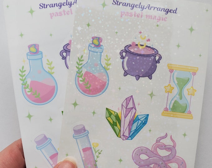Pastel Magic Sticker Sheet | Cute Witchy Stickers