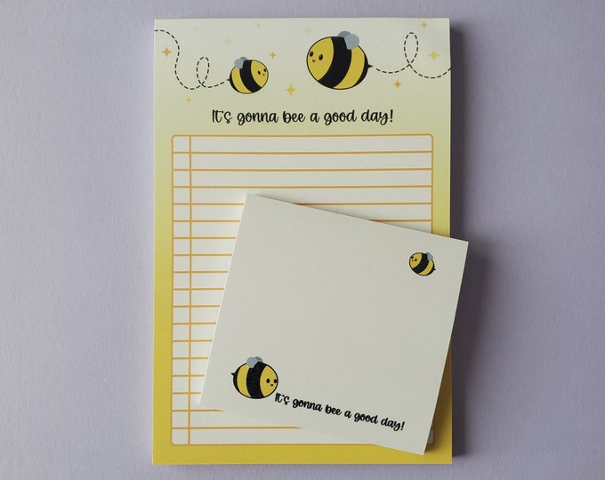 It's Gonna Bee a Good Day Stationery Set | Notepad and Sticky Note Set