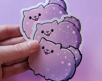 Cosmic Pomeranian Sticker | Pastel Pom Puppy | Cute Pomeranian