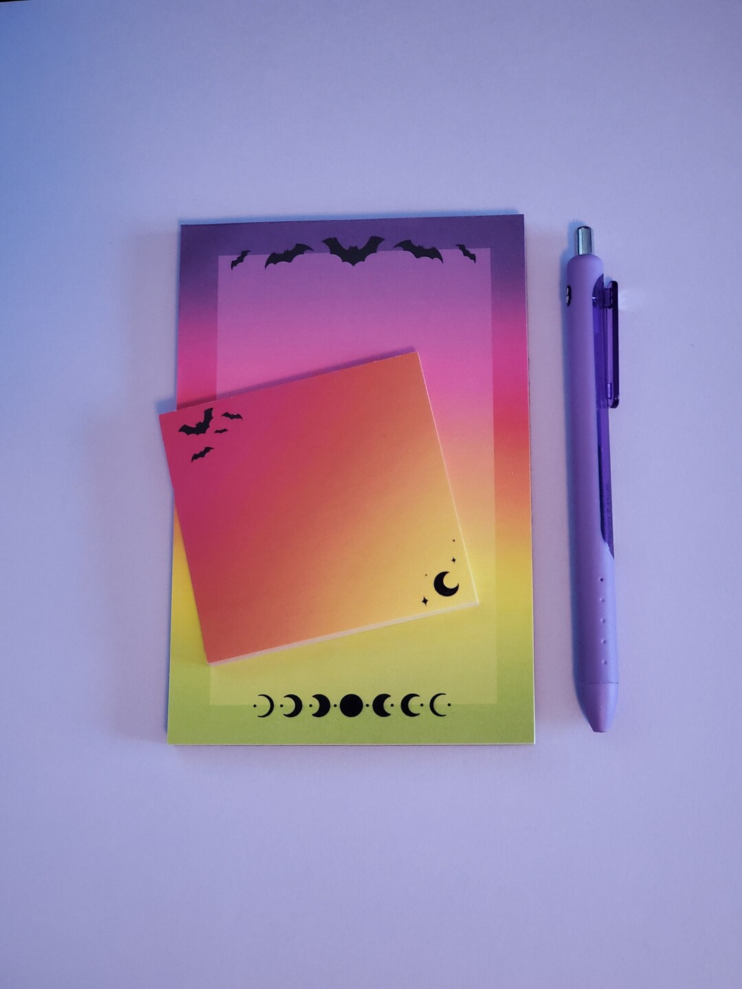 Spooky Rainbow Stationery Set Notepad and Sticky Note Set Etsy