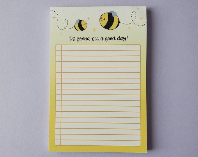 It's Gonna Bee a Good Day Notepad | Cute Fat Bees To Do List