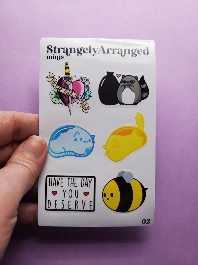 Mini Sticker Set 02 | Sticker Sheet Minis | Tiny Stickers - Etsy