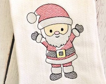 Santa sketch machine embroidery design