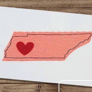 Tennessee State machine Sketch Embroidery Design