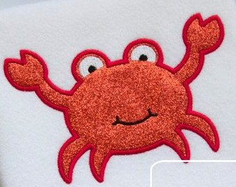 Crab applique machine embroidery design