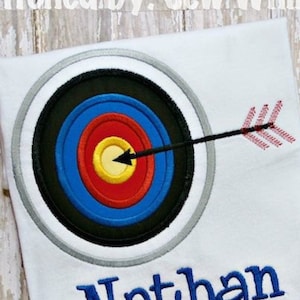 Archery Target and Arrow appliqué machine embroidery design