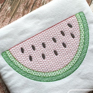 Watermelon motif filled machine embroidery design