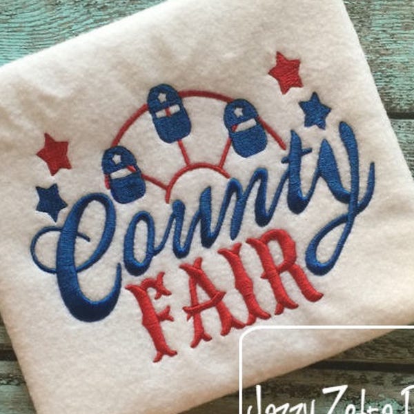 County Fair saying machine embroidery design