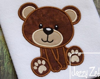 Bear Appliqué Machine Embroidery Design