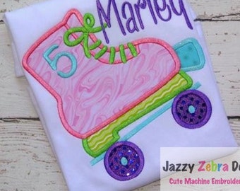 Roller Skate Applique Machine Embroidery Design