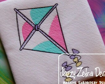 Kite Sketch Machine Embroidery Design