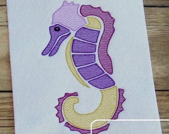 Sea Horse Sketch Machine Embroidery Design