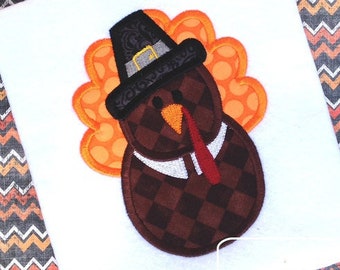 Pilgrim Turkey Applique machine embroidery design