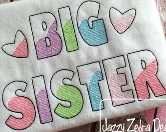 Big Sister Sketch Machine Embroidery Design