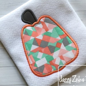 Simple pumpkin appliqué máquina de diseño de bordar
