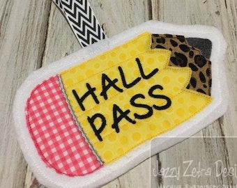 Pencil Teacher passes In The Hoop machine embroidery design