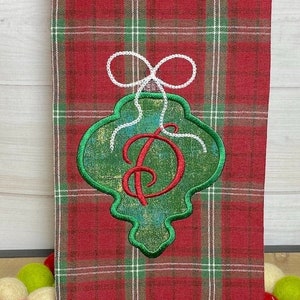 Christmas Ornament appliqué machine embroidery design