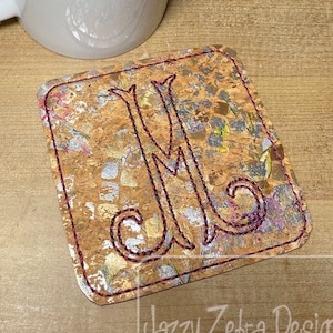 Blank Square coaster In the hoop machine embroidery design