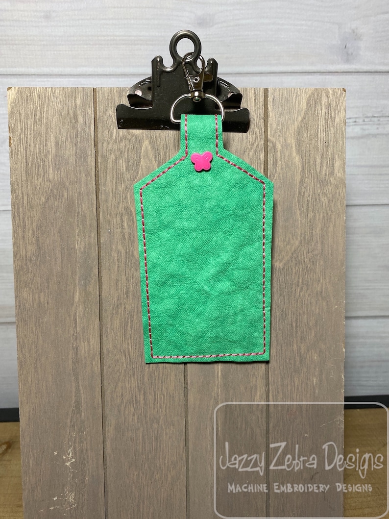 Luggage Tag in the Hoop Machine Embroidery Design Etsy