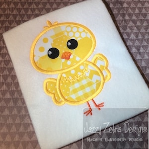 Baby Chick applique embroidery Design